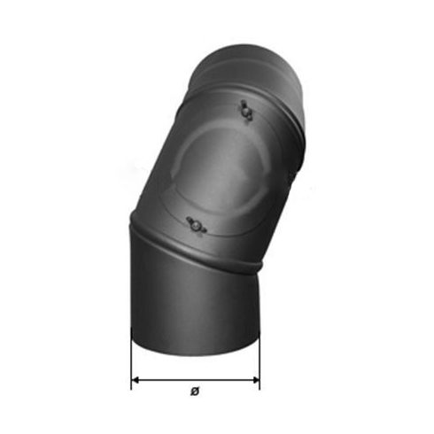Steel flue elbow 90º adjustable - 160 mm