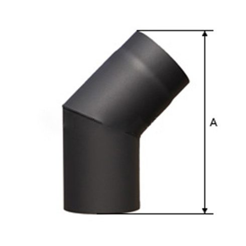Steel flue elbow 45° - 200 mm